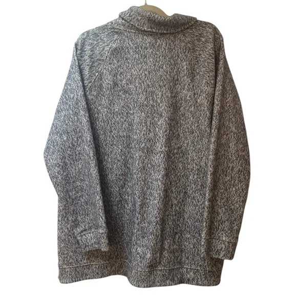 NWT L.L.Bean Heritage Marled Fleece Shawl Collar Pullover Women's Plus Size 1X - Picture 4 of 4